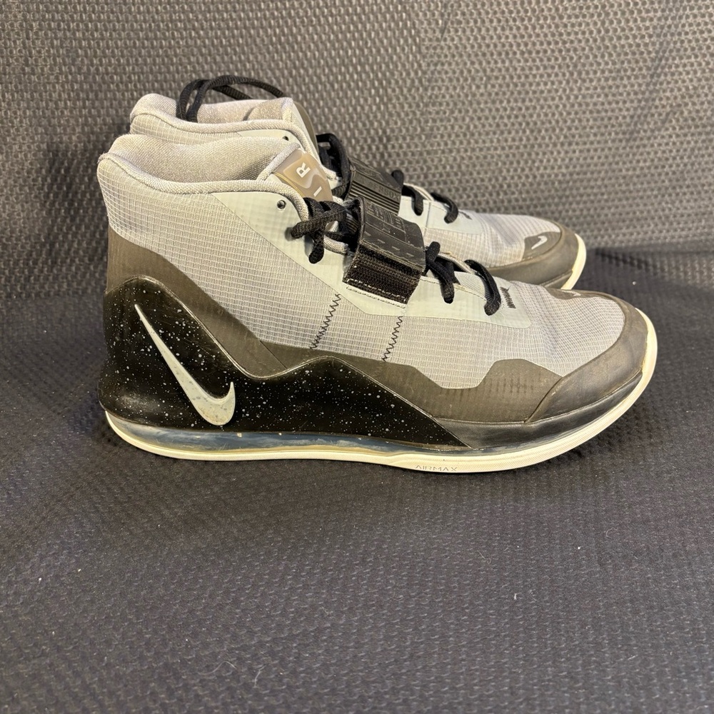 Nike Air Gray and Black High-Top Sneakers